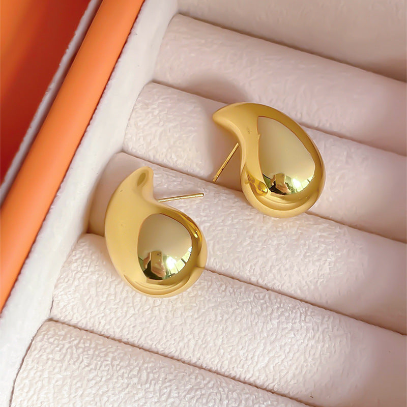 Wholesale European and American Retro Metal Cold Style Water Drop Earrings ACC-ES-HaoWen004