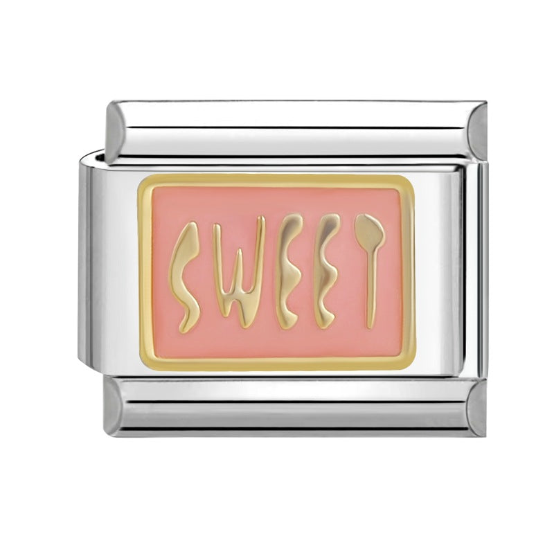 Wholesale Italian Charm Bracelet 9mm DIY Splicing Silver Creative Pattern Titanium Steel Composable Bracelet