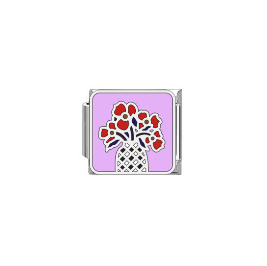 Wholesale New Floral Series Italian Modular Bracelet - DIY Interlocking Template Jewelry