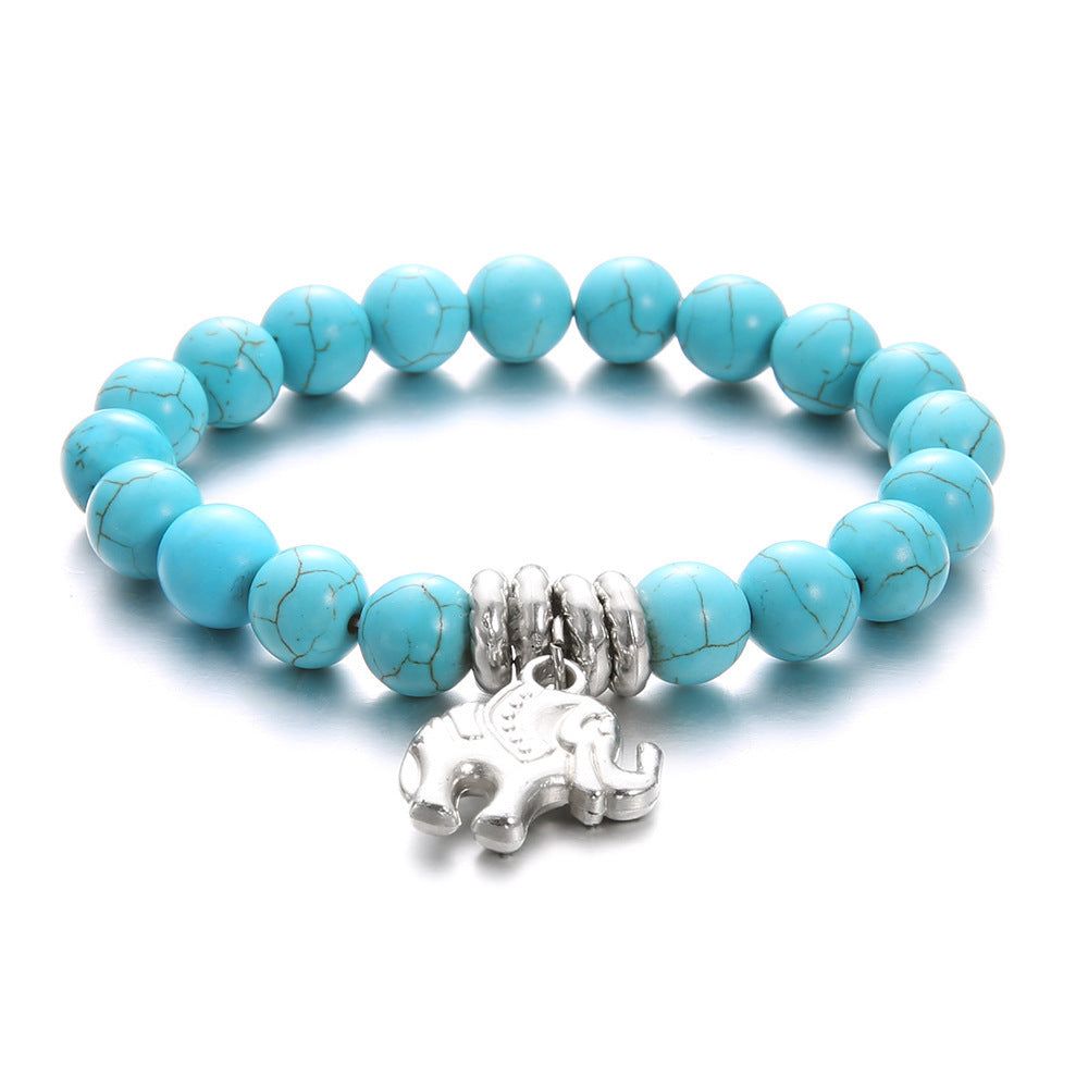 Wholesale Ethnic classic turquoise elephant anklet