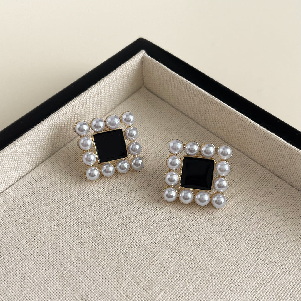 Wholesale  Black Oil Drop Earrings