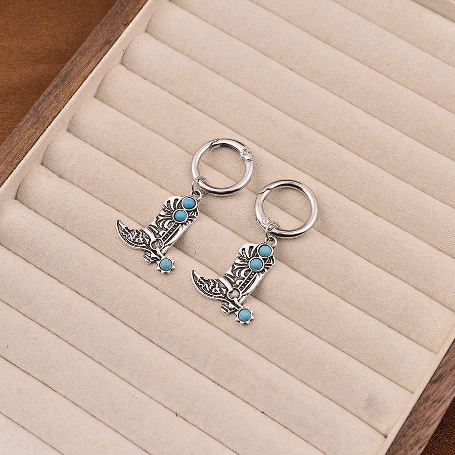 Wholesale Vintage Black Water Drop Gem Pendant Keychain Zinc Alloy DIY Bag And Shoe Accessory For Resale