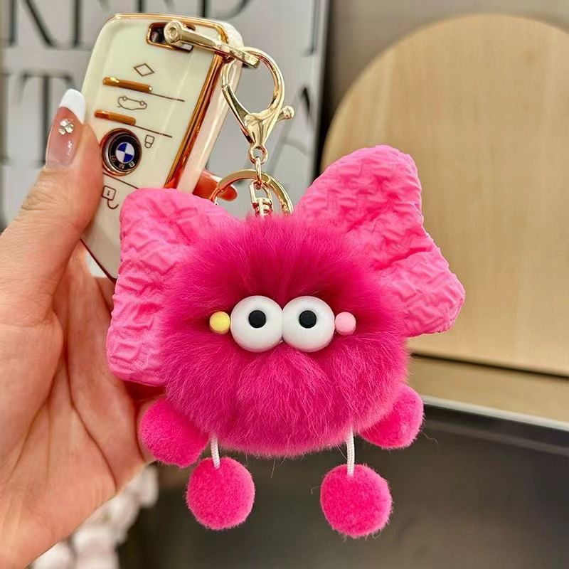 Wholesale Plush Bow Briquette Keychains ACC-KC-ChenChen005