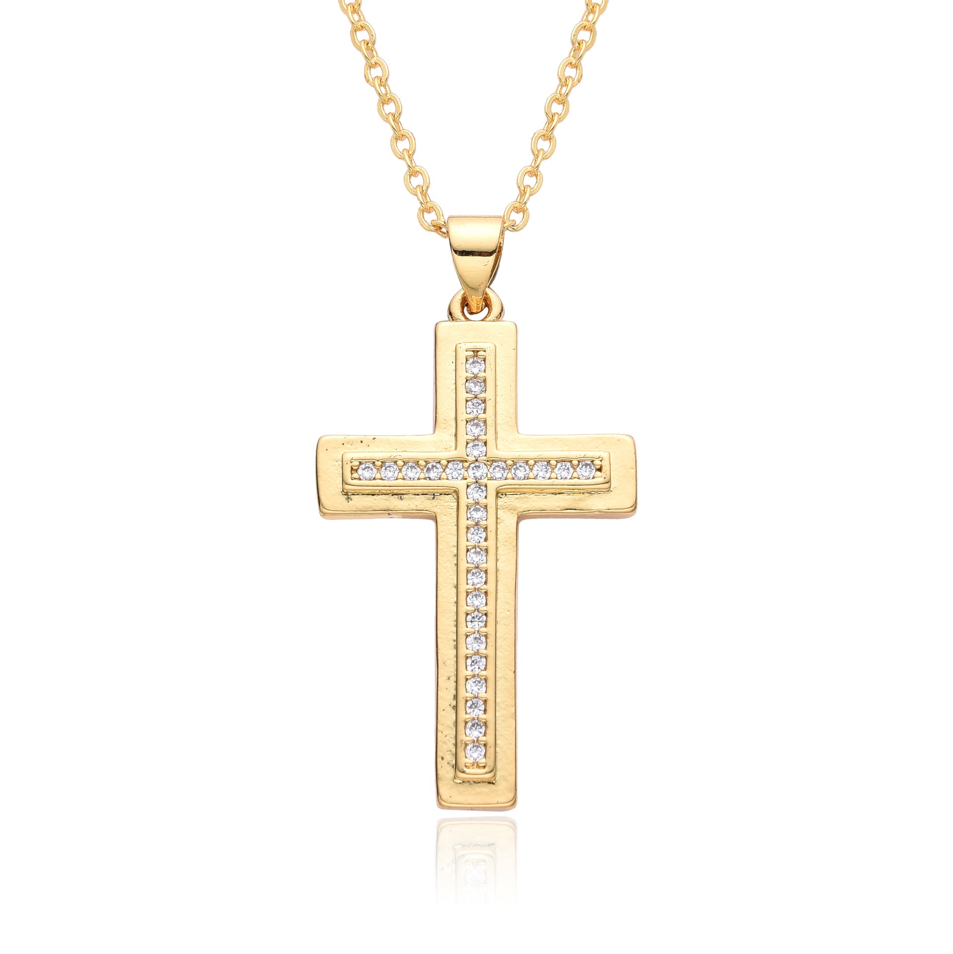Wholesale  fashion Cross micro-inlaid necklace