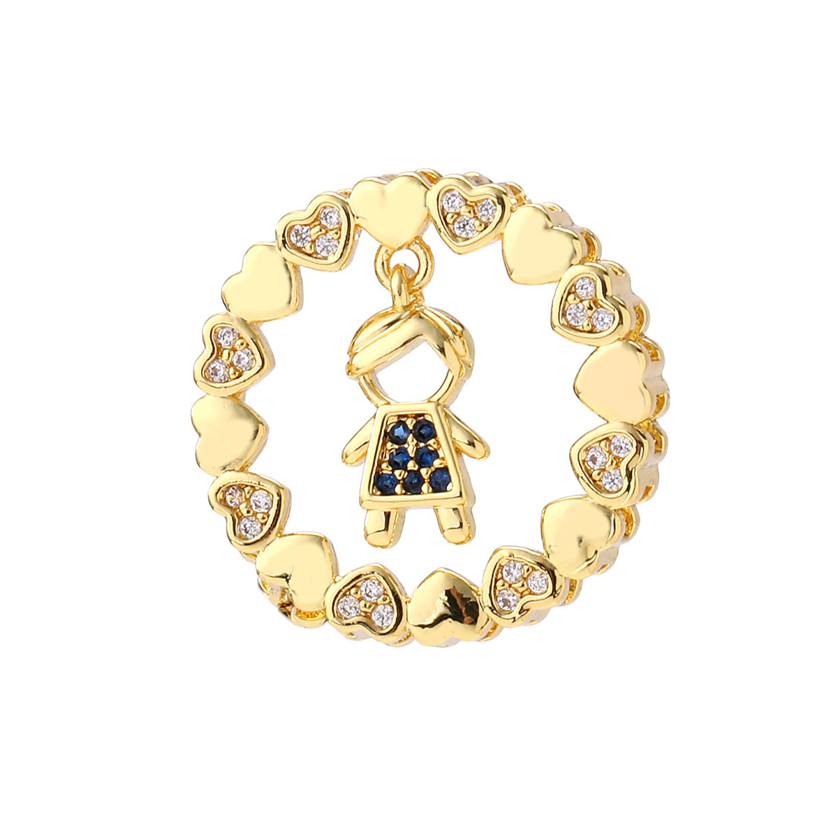 Wholesale Matching Couple Pendant Necklace 14K Gold Plated Brass Zircon Choker Fashion Accessory Gift Boutique Resale
