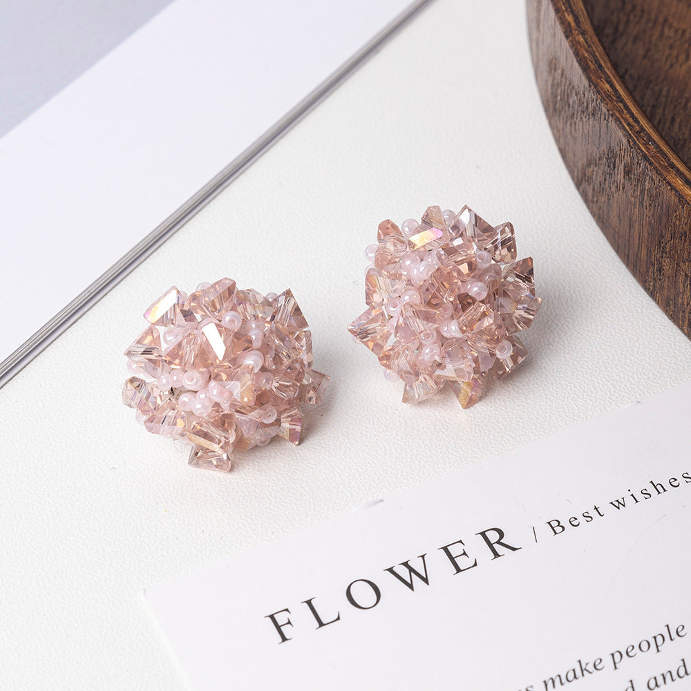Wholesale  crystal gravel earrings  multi-color optional  earrings