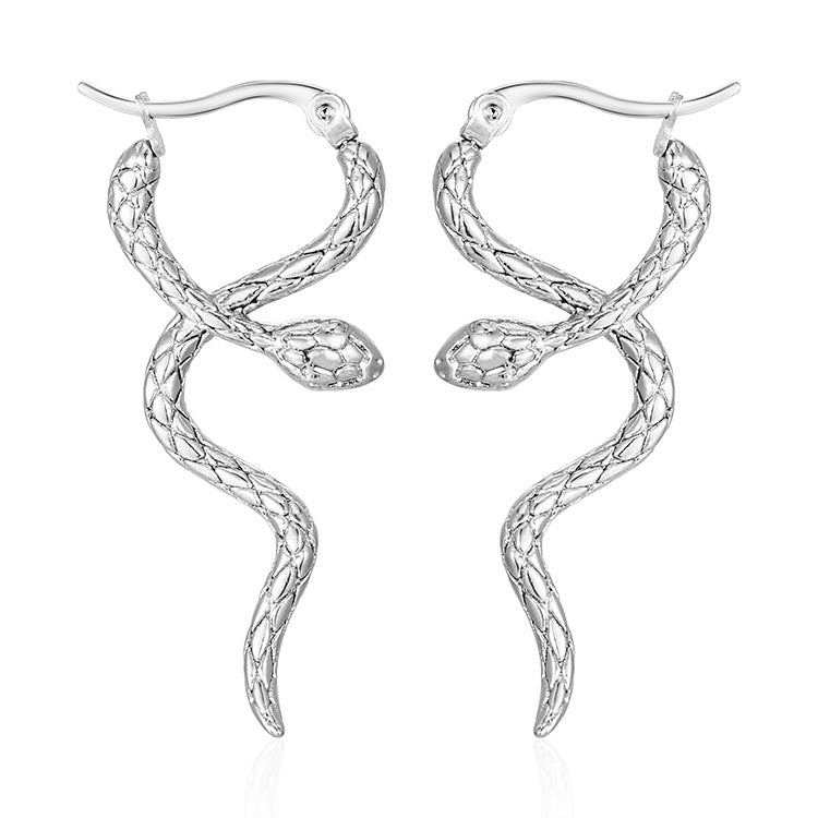 Wholesale Stainless Steel Snake Earrings