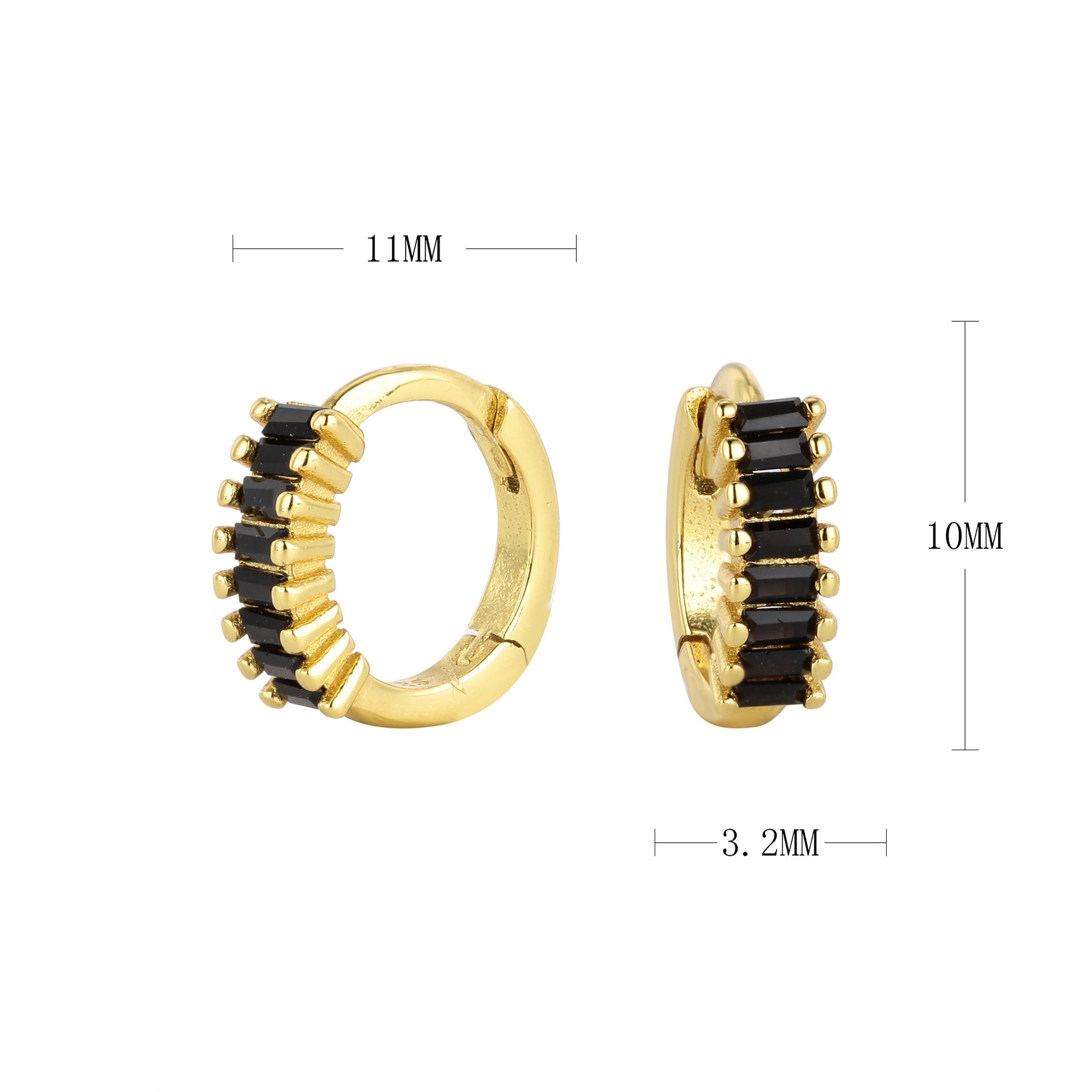 Wholesale S925 Sterling Silver Earrings Round Zircon Earrings Ear Clips ACC-ES-HRB001