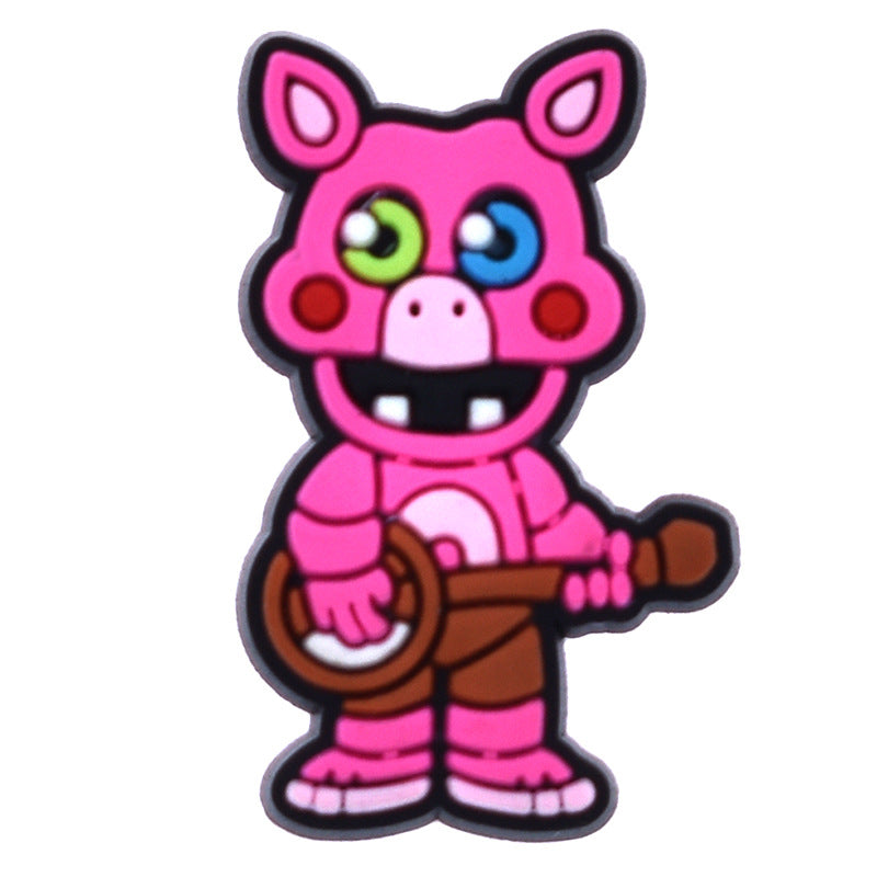 Wholesale Random 100pcs Animal PVC Soft Rubber Shoe Buckle Decoration ACC-SC-RYY074