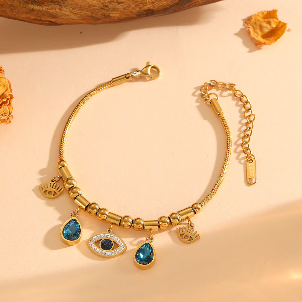 Wholesale Titanium Steel Bracelet Necklace Vintage Necklace Jewelry Set