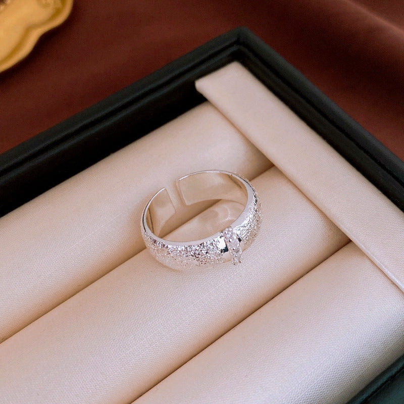 Wholesale zircon tiger eye open ring