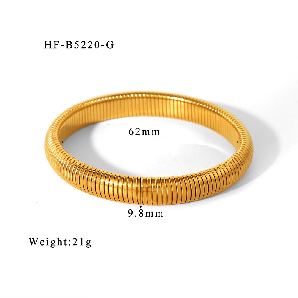 Wholesale 18K Stainless Steel Bracelets Elastic Snake Bone Bracelet ACC-BT-ChengBing002