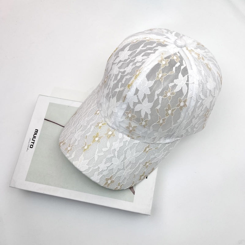 Wholesale Lace Baseball Cap Mesh Breathable Sunscreen Hat Baseball Cap