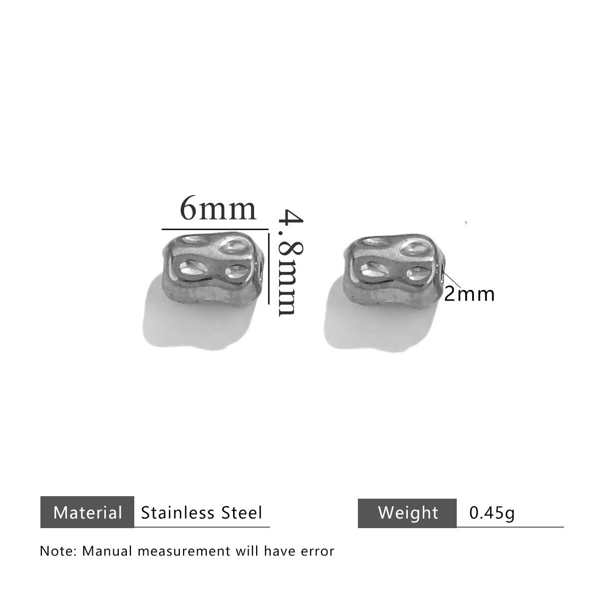 Wholesale 20pcs/pack stainless steel baroque wind beads