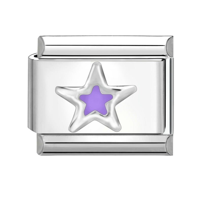 Wholesale Italian Charm Bracelet 9mm DIY Splicing Cute Cartoon Titanium Steel Composable Bracelet