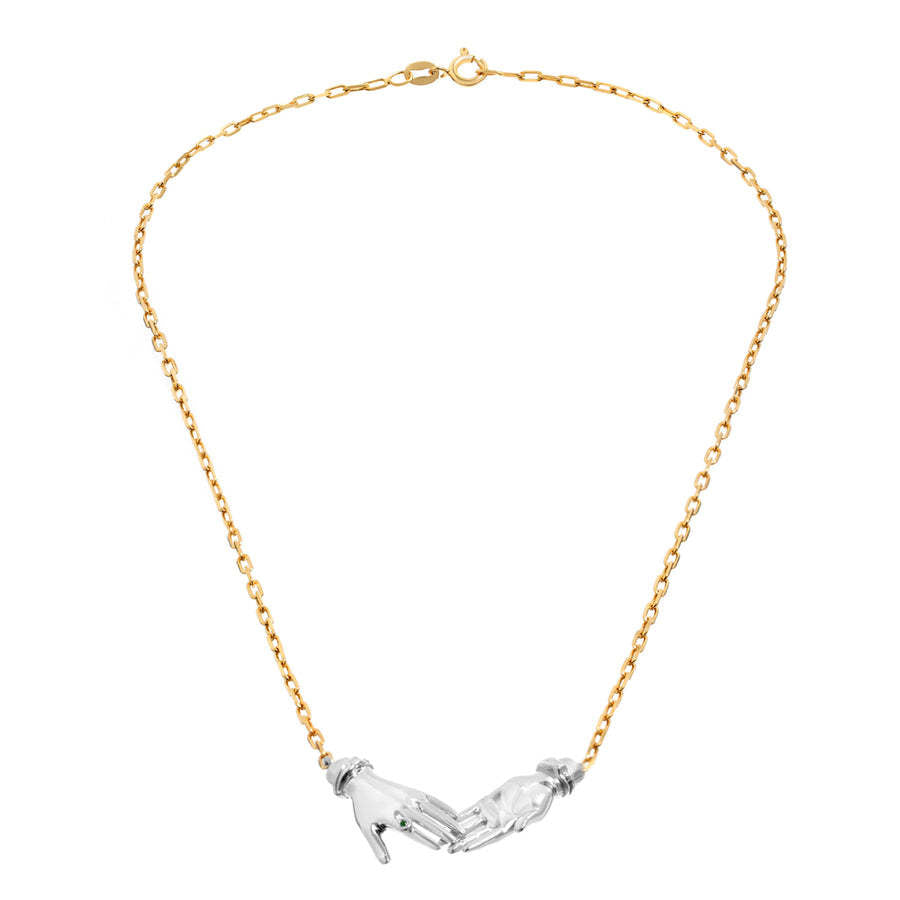 Wholesale Palm Eye Evil Eye Necklace Clavicle Chain Gold Plated Necklace ACC-NE-JP014