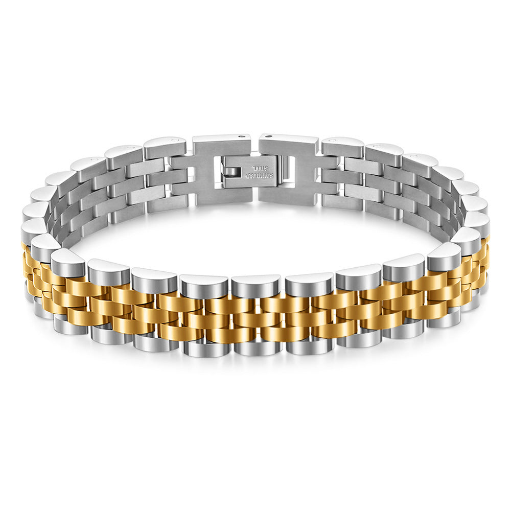 Wholesale titanium steel watch chain bracelet 10mm adjustable bracelet