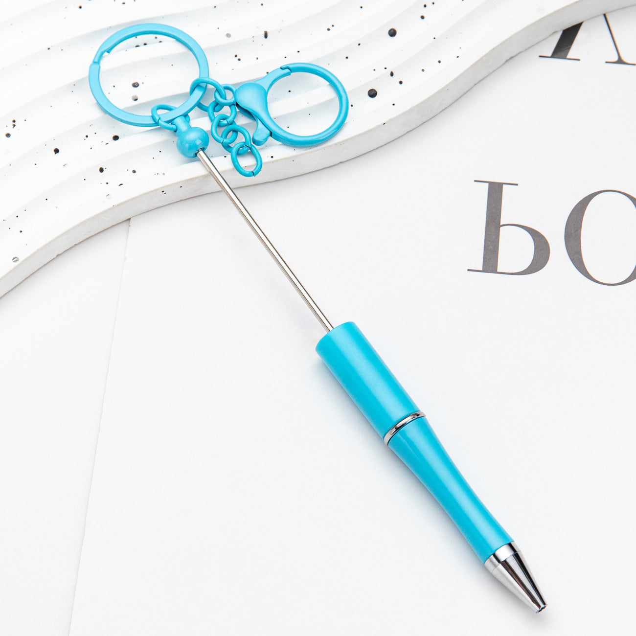 Wholesale  DIY beadable pen rotating medium oil ballpoint pen