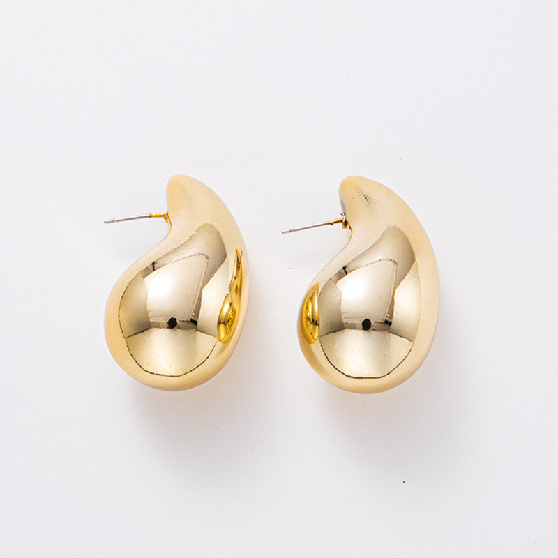 Wholesale  large water drop electroplated acrylic earrings