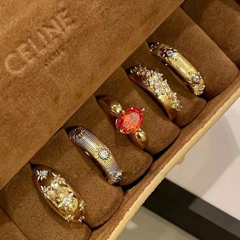 Wholesale Vintage Palace Style Ring with Sparkling Diamonds,  Retro Brushed Finish,  Fashion Jewelry Accessory for Everyday Wear