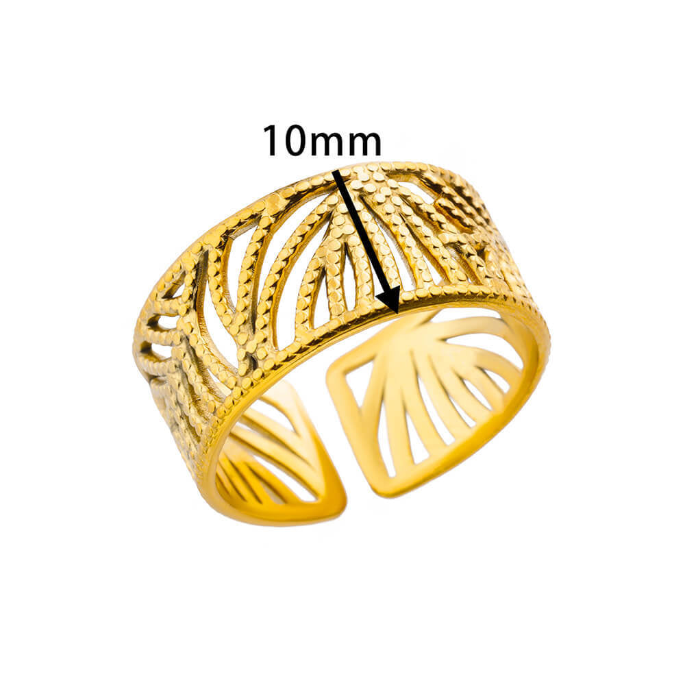Wholesale  Light Luxury Stainless Steel 18k Gold Plated Ring