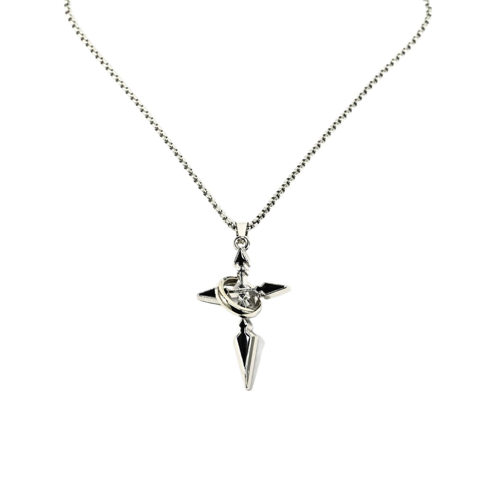 Wholesale Chic Cross Pendant Necklace For Men Titanium Steel Chain Jewelry Accessory Gift