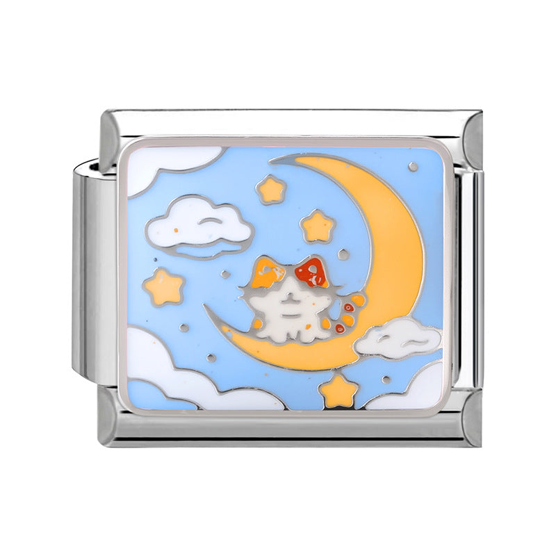 Wholesale Italian Charm Bracelet 9mm DIY Cartoon animal-themed   Stainless Steel Composable Bracelet