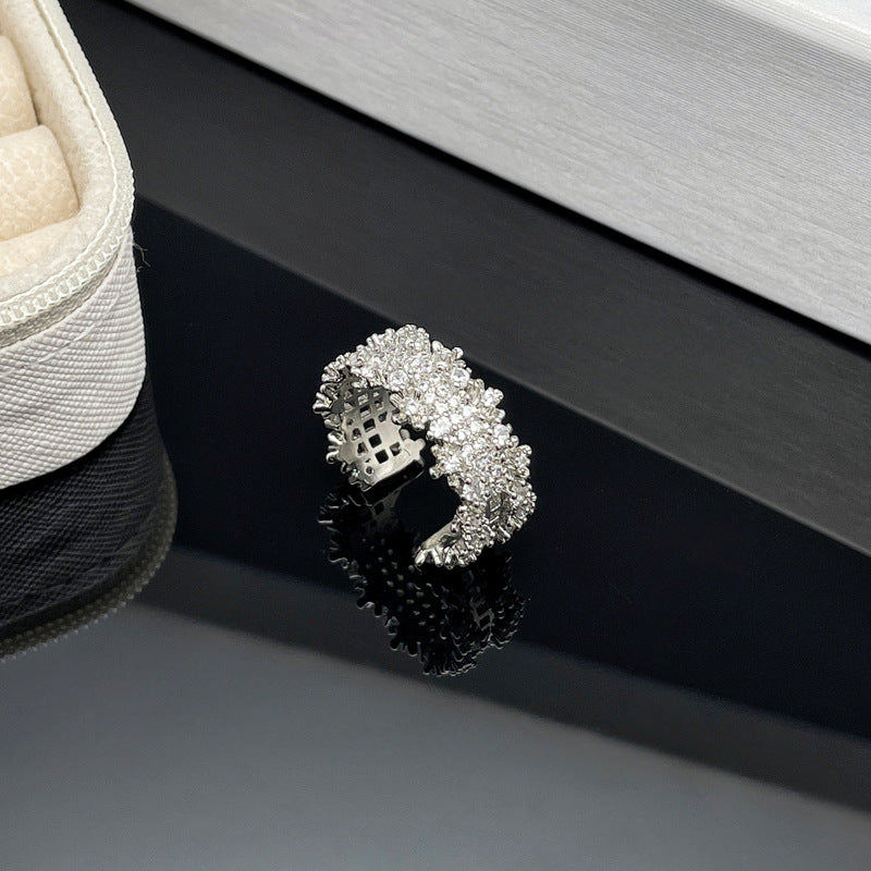 Wholesale  Pink Diamond Bow Open Ring