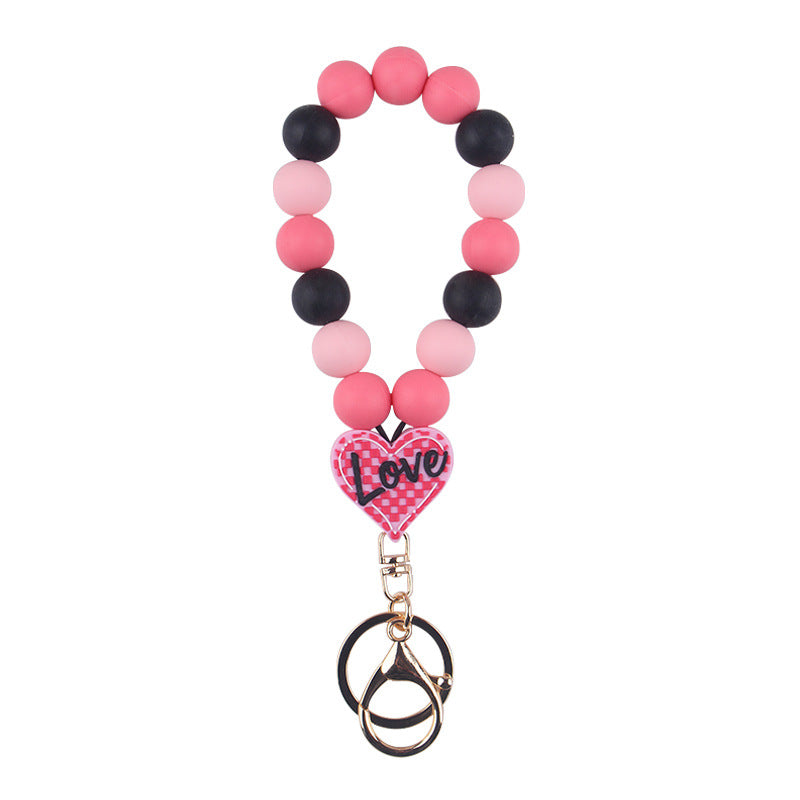 Wholesale Valentine's Day love silicone wrist keychain