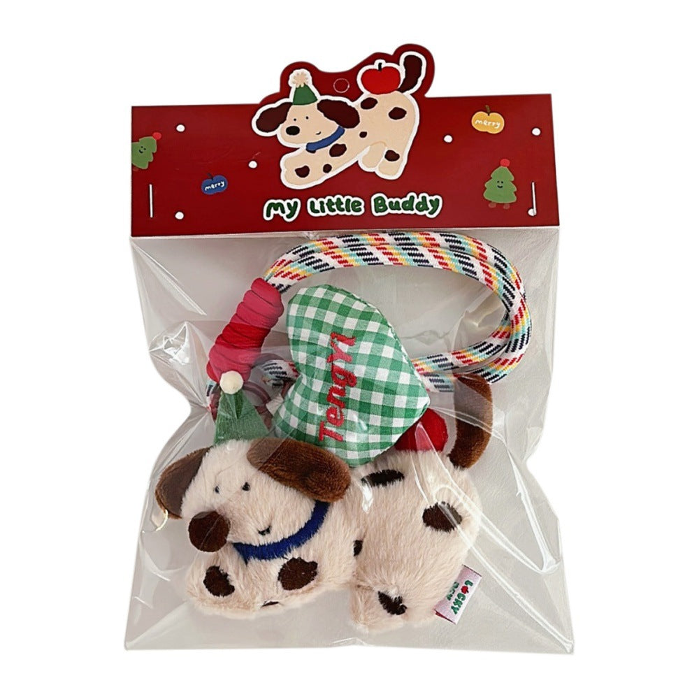 Wholesale New Creative Fabric Puppy Pendant Sweet Girly Versatile Small Pendant Backpack Cute Keychain