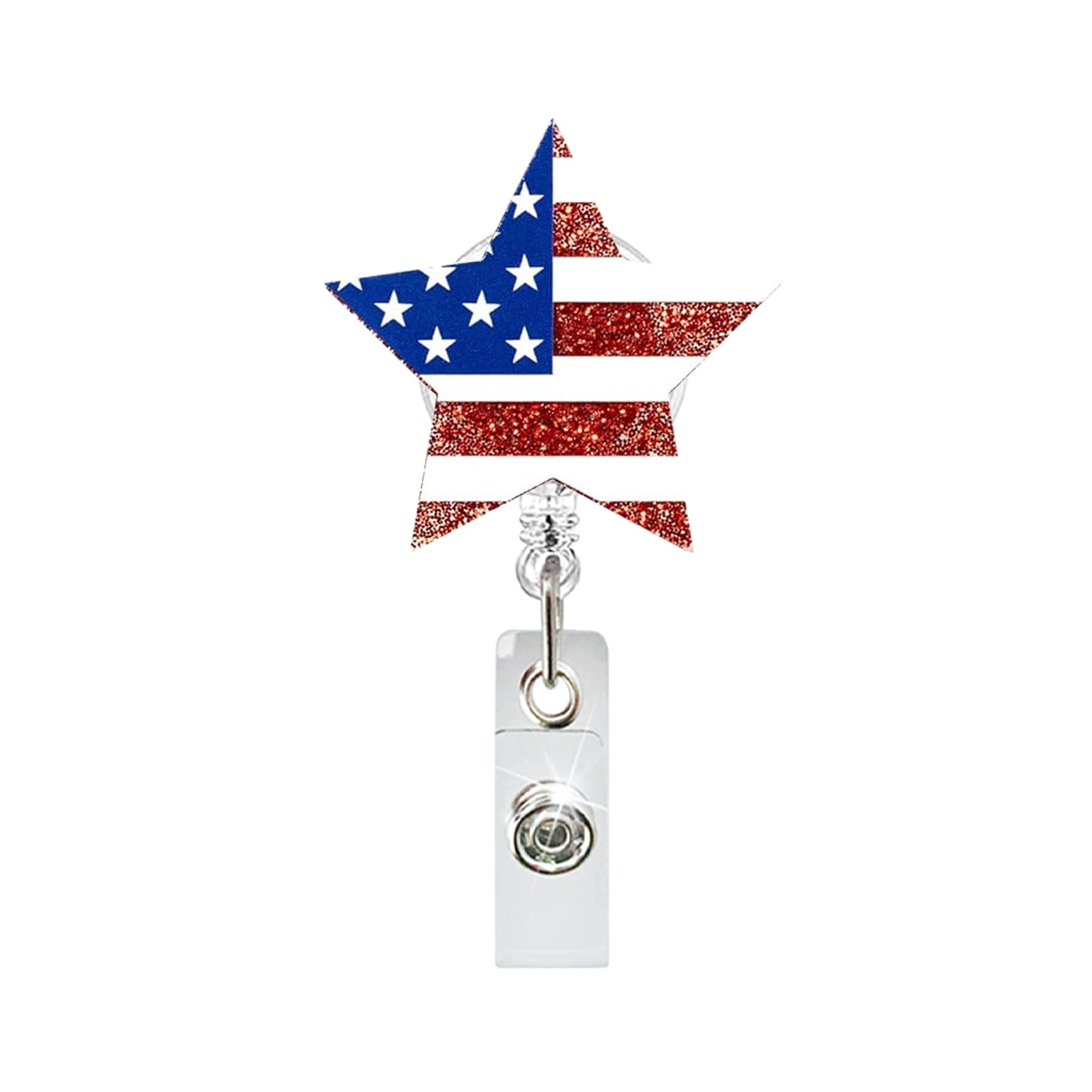 Wholesale Acrylic Pink Fashion Retractable Badge Reel for Women Medical Staff ID Card Holder
