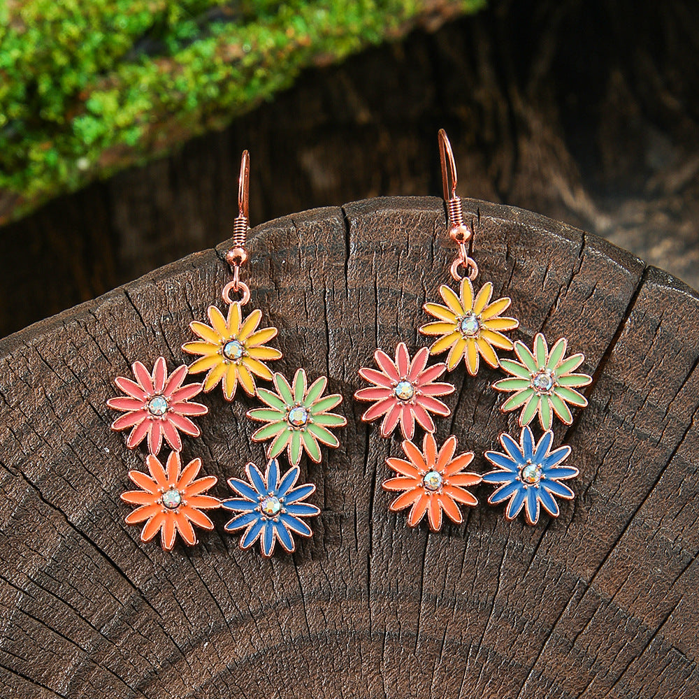 Wholesale Bohemian Tassel Earrings Handmade Zinc Alloy Retro Party Gift