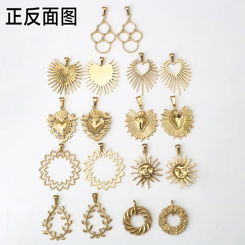 Wholesale Stainless Steel High Fashion Sun Love Gold Pendant