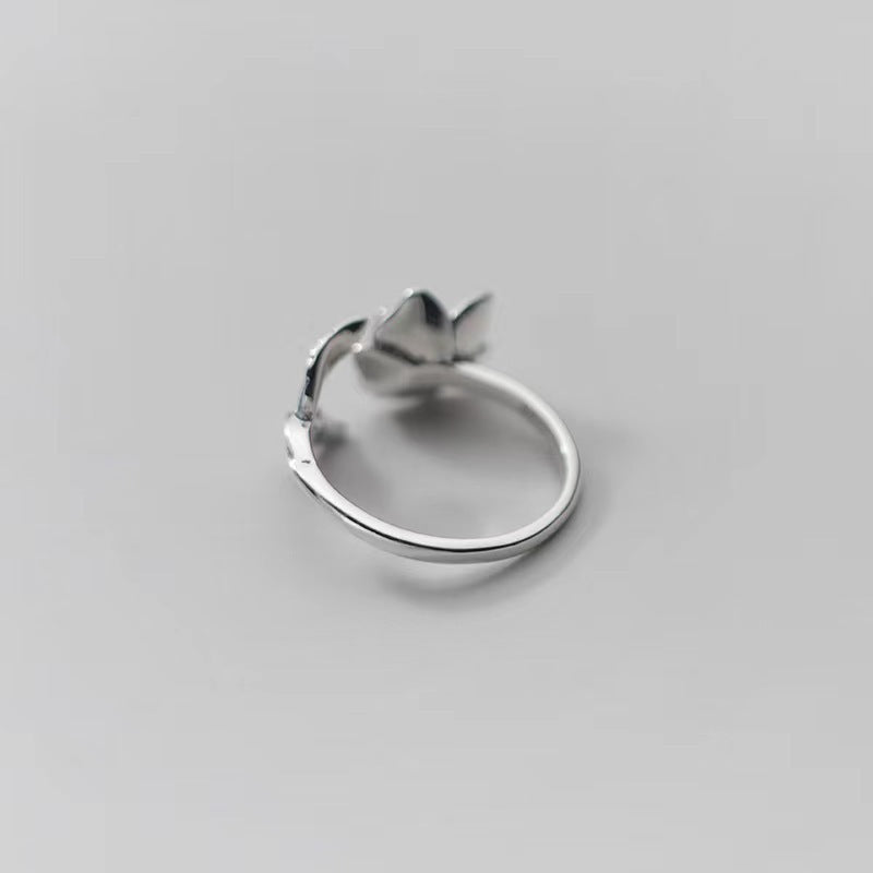 Wholesale rose ring fashion personalized flower open index finger ring