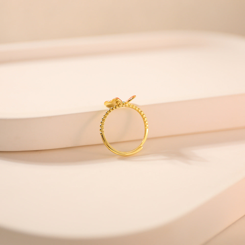 Wholesale S925 Silver Plated 18k Retro Design Sense Butterfly Ring