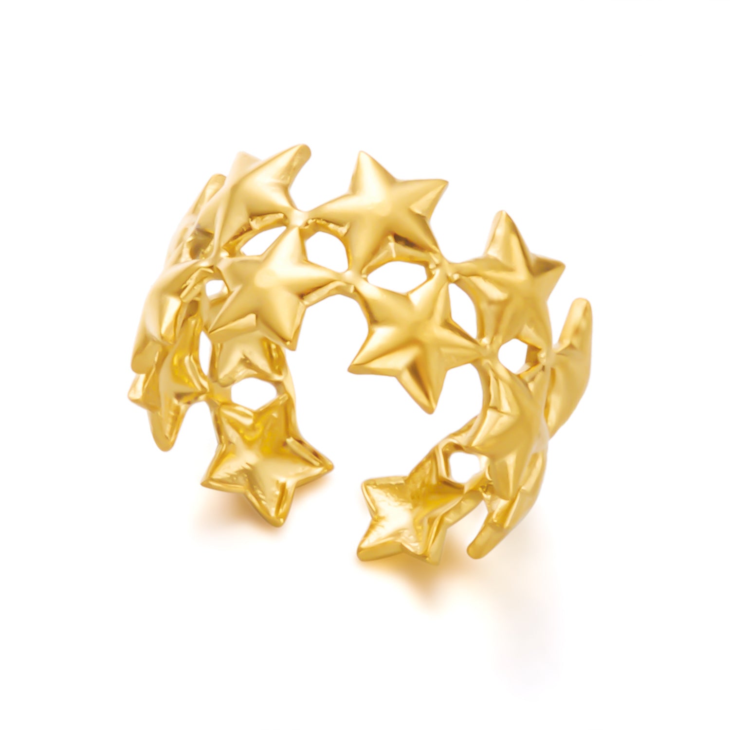 Wholesale Starfish Flower  Stainless Steel Ring