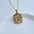 Wholesale Stainless Steel Letter Square Brand Pendant Plated 18K Necklace
