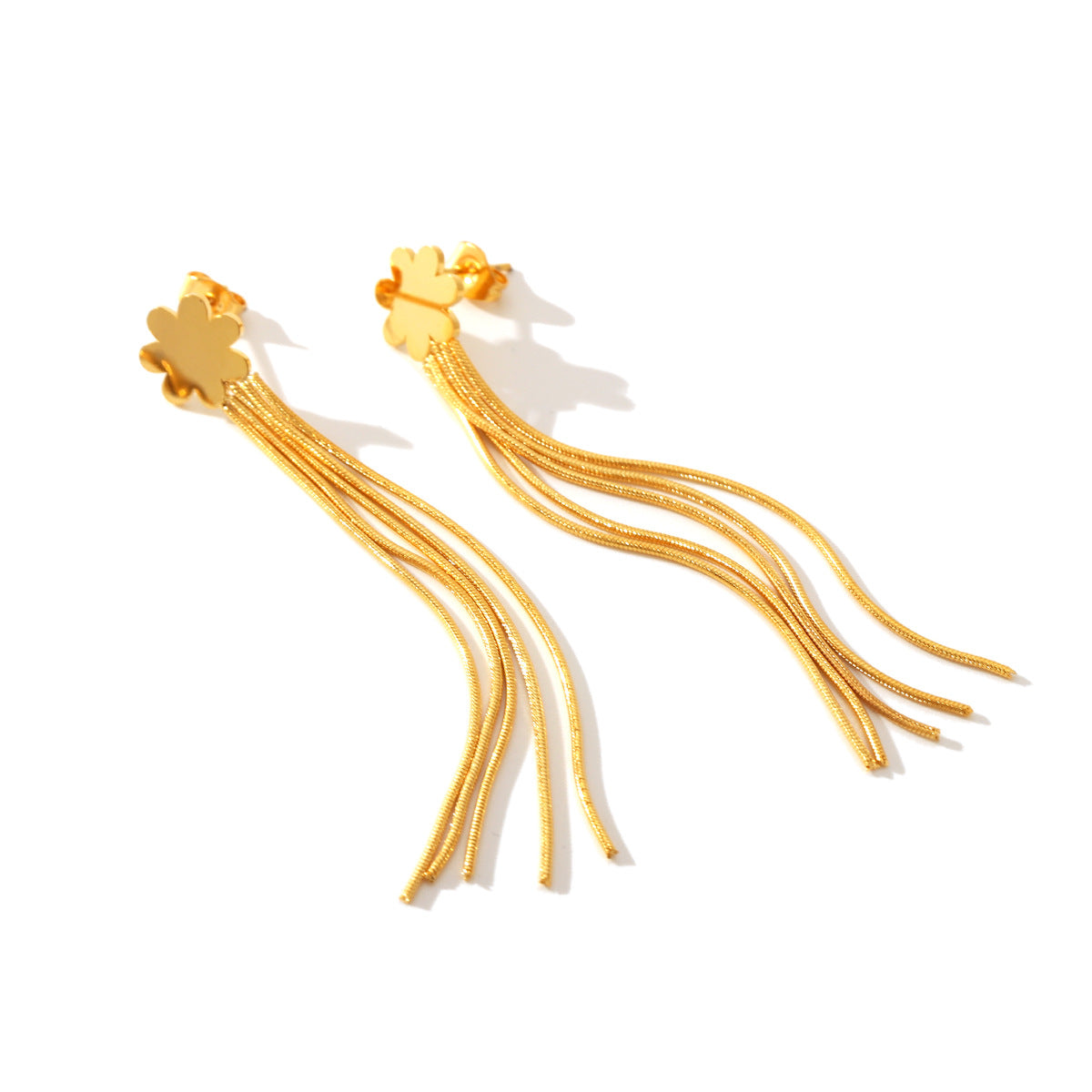 Wholesale  stainless steel  fashion all-match tassel earrings