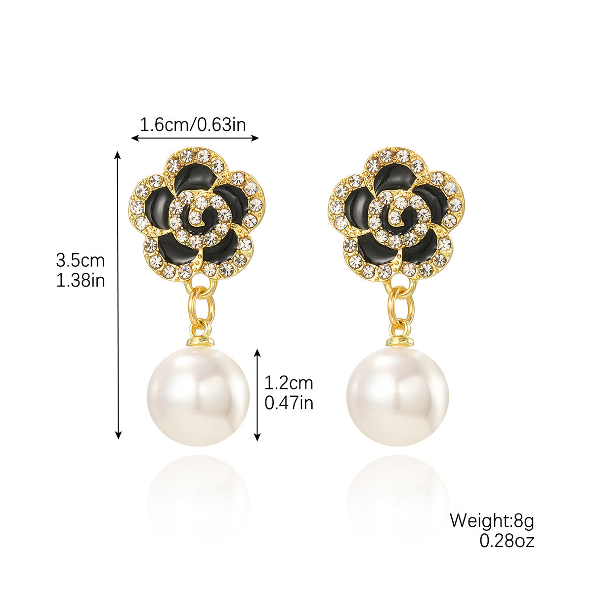 Wholesale colorful pearl pendant exaggerated exquisite earrings