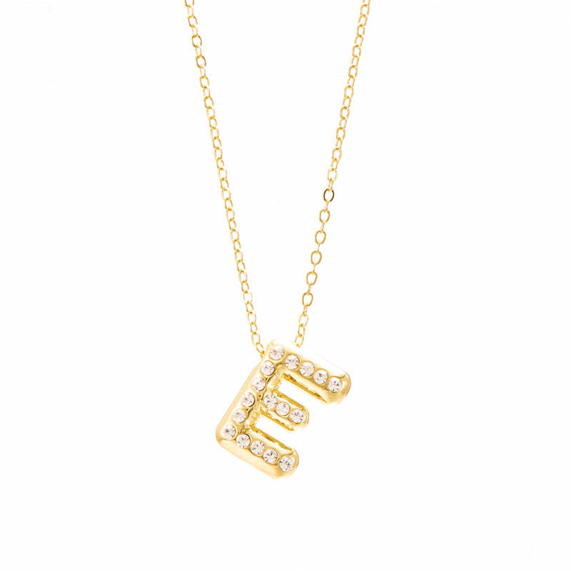 Wholesale Chubby Letter Pendant Clavicle Chain  Necklace