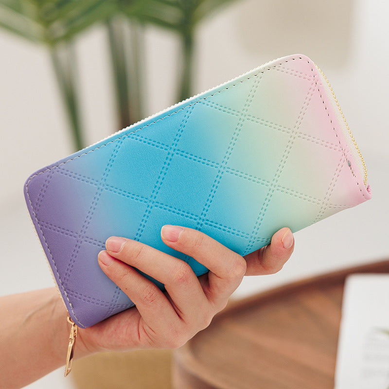 Wholesale PU Multicolor Long Clutch Bag Large Capacity Wallet ACC-WT-Kuans010