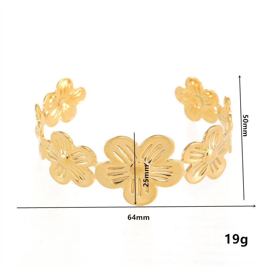 Wholesale Retro Luxury Bracelet 18k Gold Plated Bracelet Titanium Steel Bracelets ACC-BT-TaiYu004