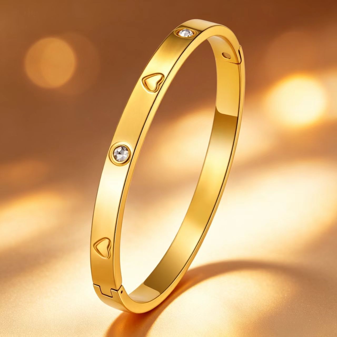 Wholesale Stainless Steel Diamond Bracelet Round Clasp