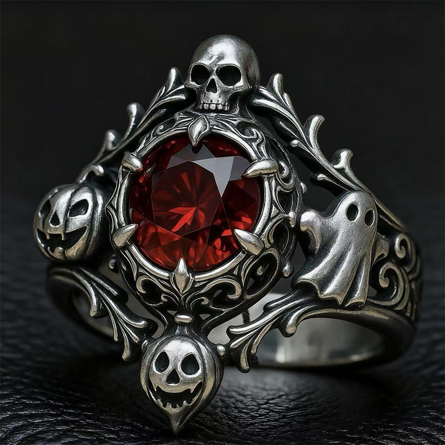 Wholesale  Pumpkin Skull Hollow Ring Unisex Jewelry Accessory for Party Boutique Resale
