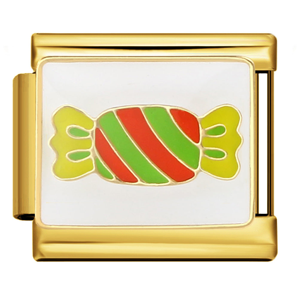 Wholesale Italian Charm Bracelet 9mm DIY Splicing Removable Gold and Silver Color Pattern Stainless Steel Composable Bracelet