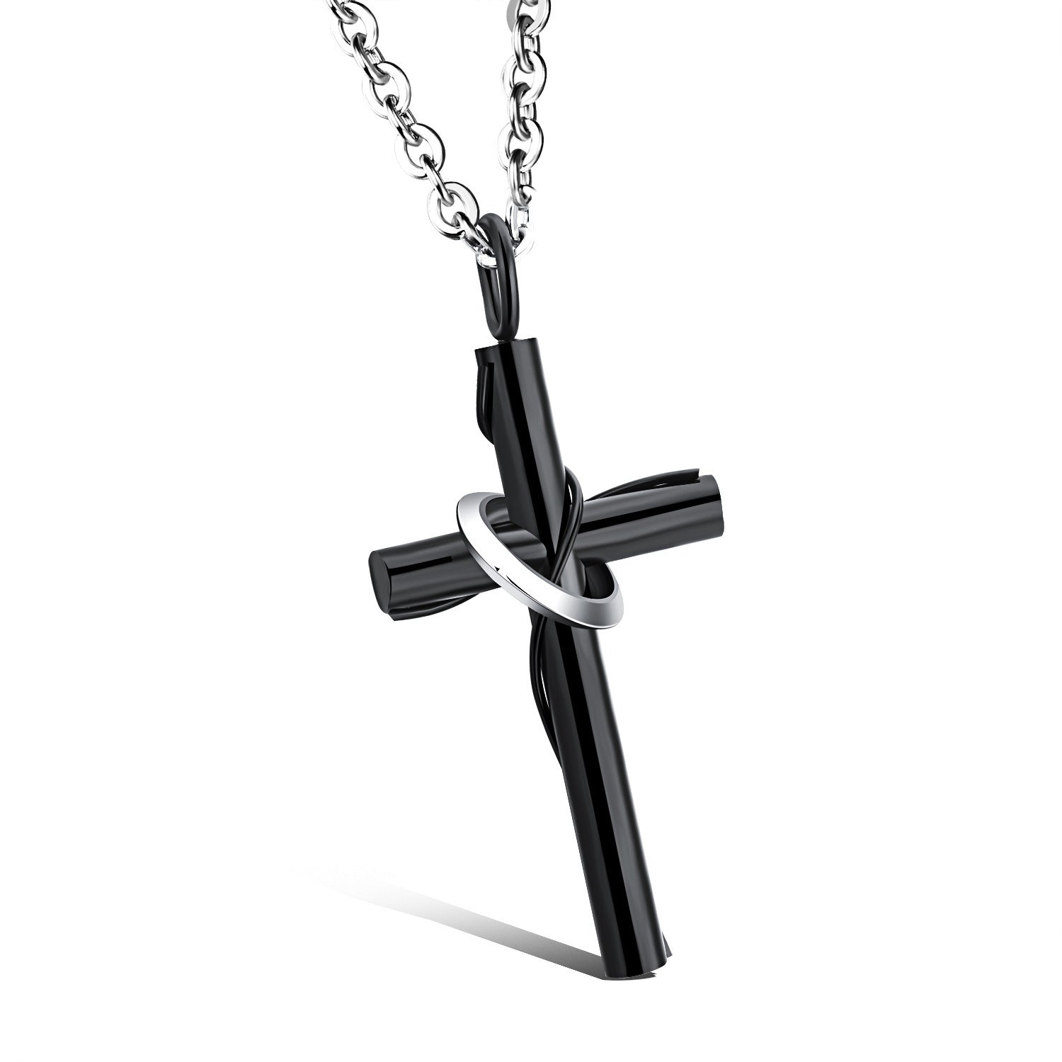 Wholesale cross fashion personality stainless steel couple necklace