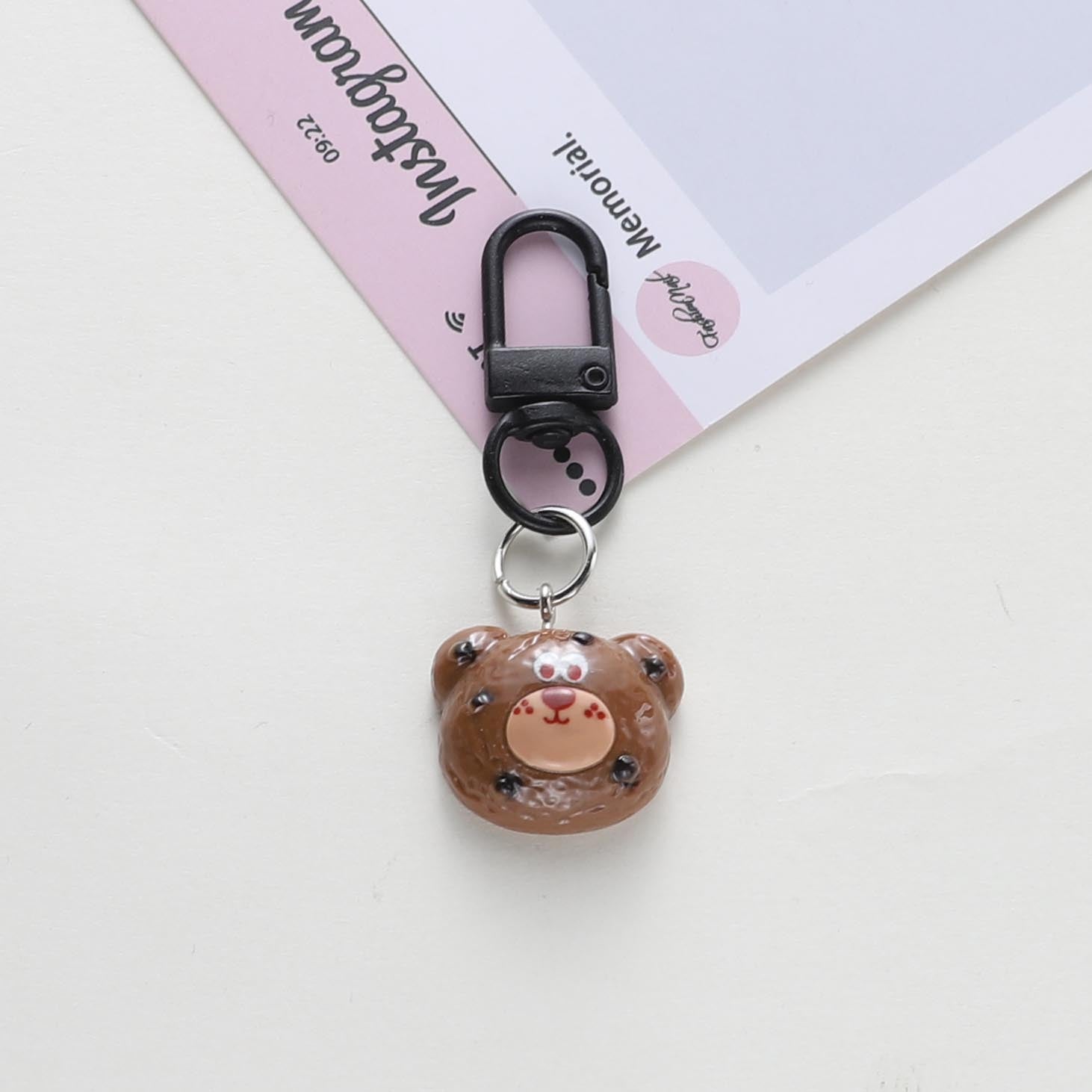 Wholesale Cute Animal Bear Head Keychain