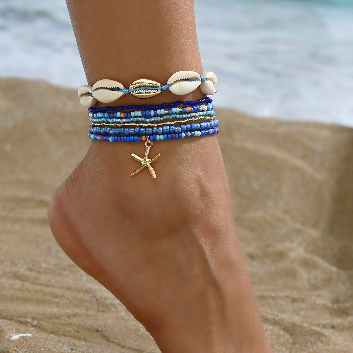 Wholesale Bohemian Style Summer Beach Shell Beading Bracelet  Anklets