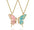 Wholesale  Oil Dripping Butterfly Necklace