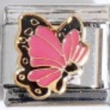 Wholesale Italian Charm Bracelet 9mm DIY Splicing Gold and Silver Butterfly Stainless Steel Composable Bracelet